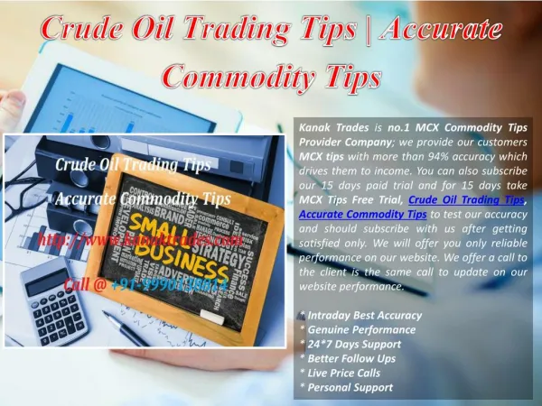 Crude Oil Trading Tips, Accurate Commodity Tips