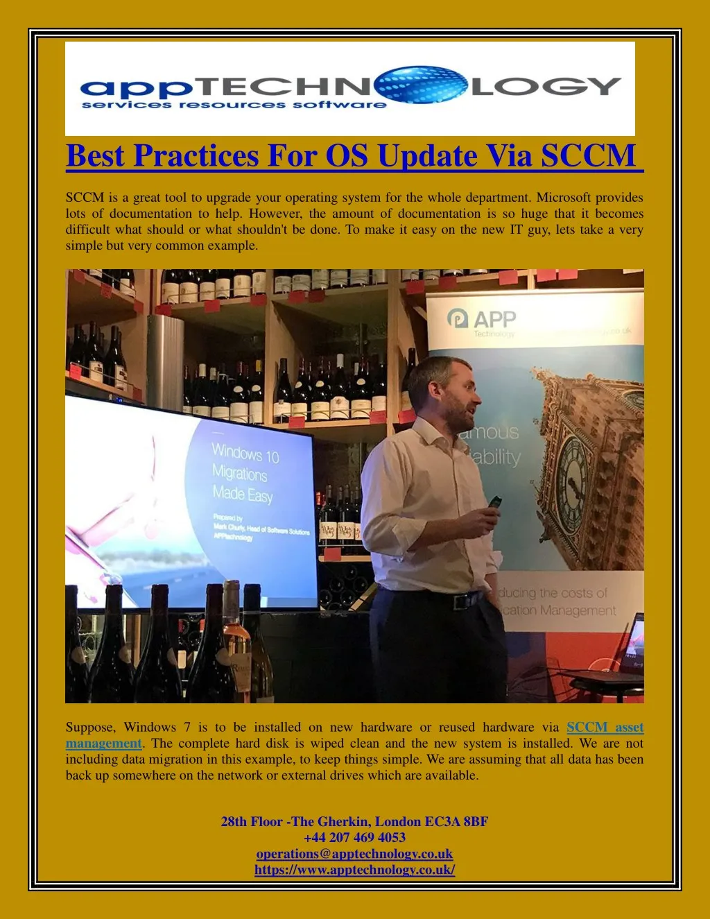 best practices for os update via sccm sccm