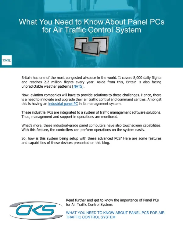 What You Need to Know About Panel PCs for Air Traffic Control System