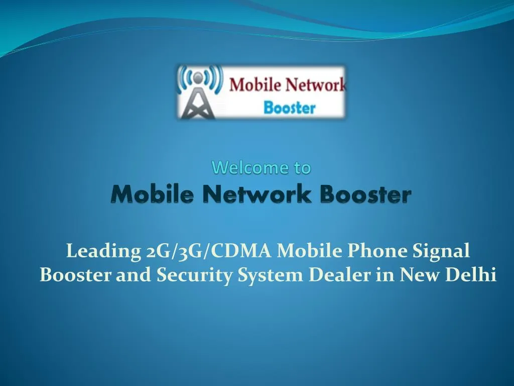 welcome to mobile network booster