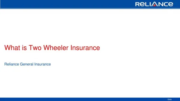 What is Two Wheeler Insurance-Reliance General Insurance