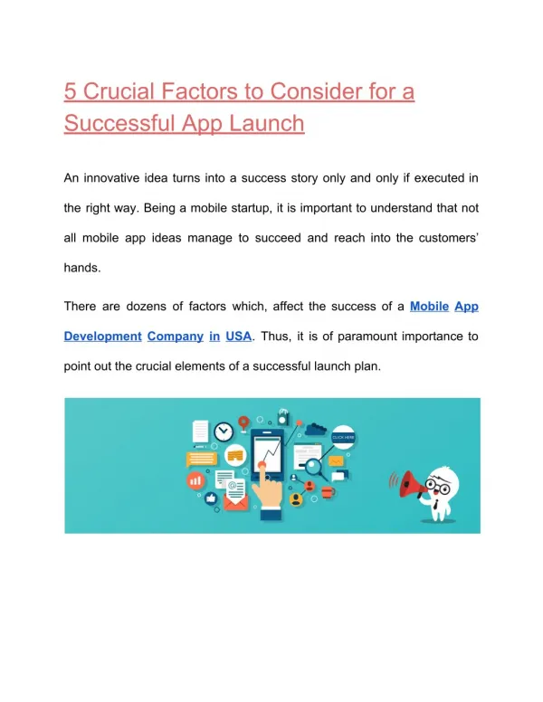 5 Crucial Factors to Consider for a Successful App Launch