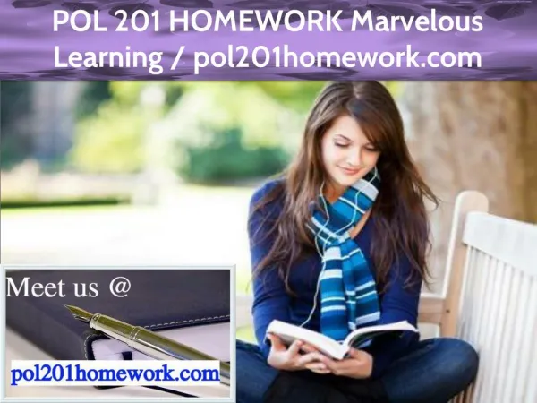 POL 201 HOMEWORK Marvelous Learning / pol201homework.com