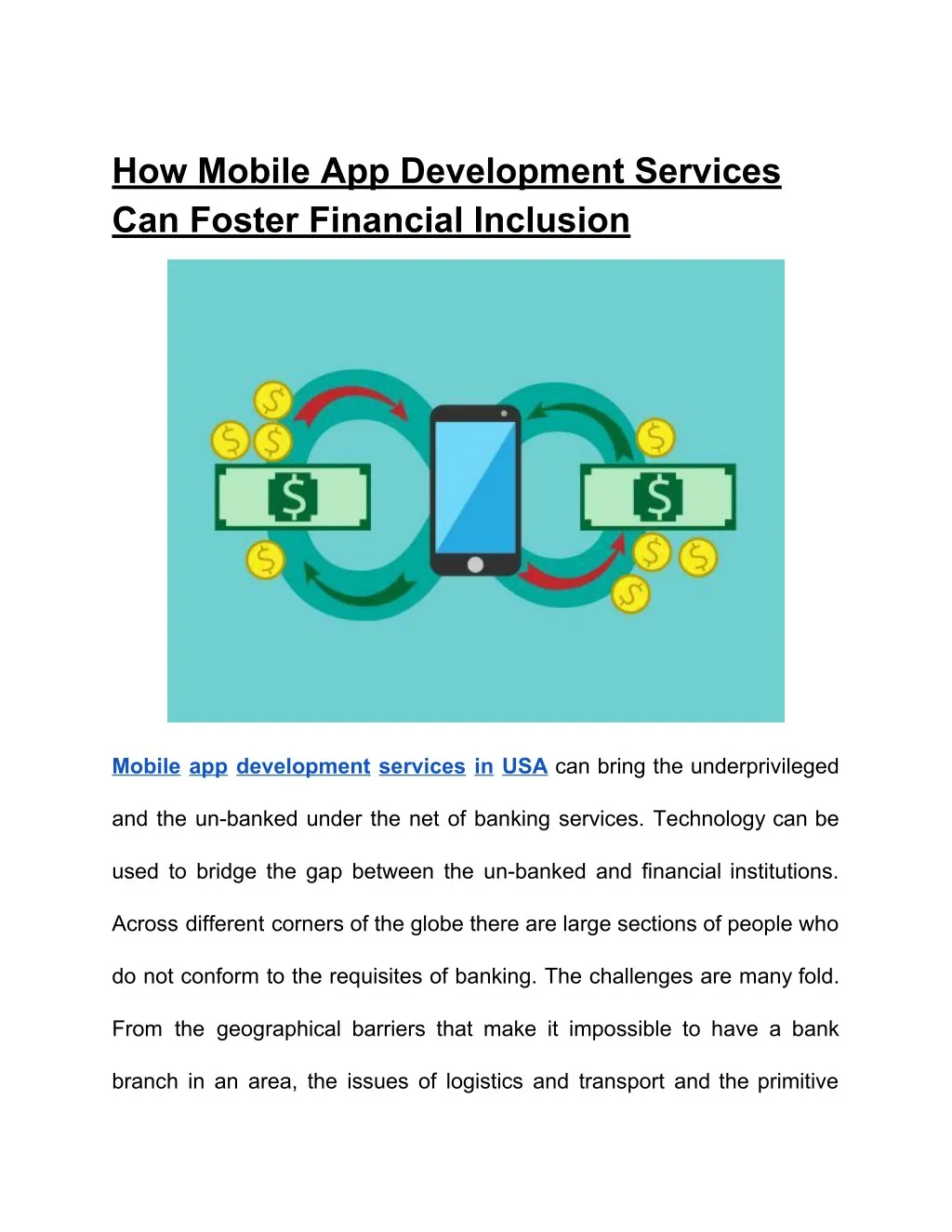 how mobile app development services can foster