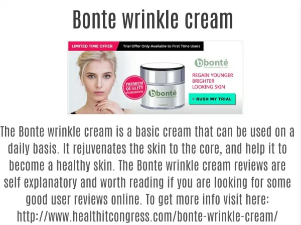 Bonte wrinkle cream