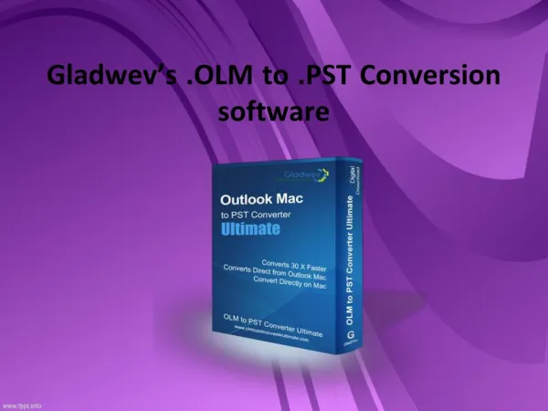 .OLM to .PST Tool for Mac Mail Migration