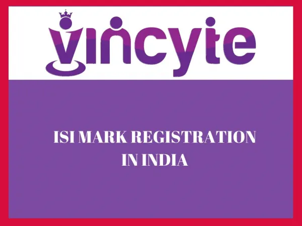 ISI MARK REGISTRATION IN INDIA