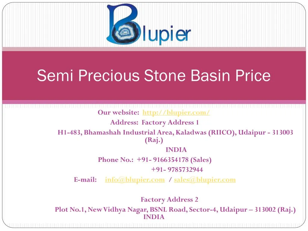 semi precious stone basin price