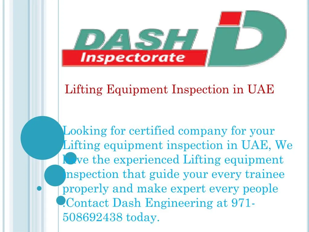 lifting equipment inspection in uae
