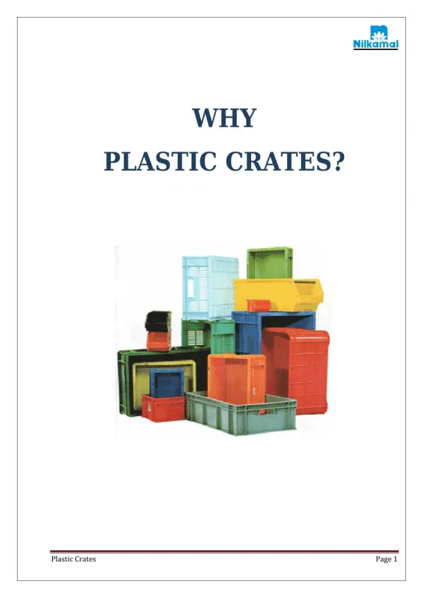 Why Plastic Crates?