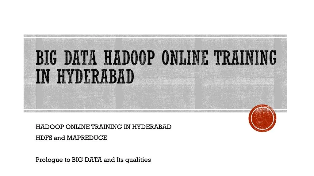 big data hadoop online training in hyderabad