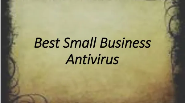 best small business antivirus