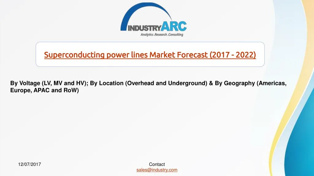superconducting power lines market forecast 2017