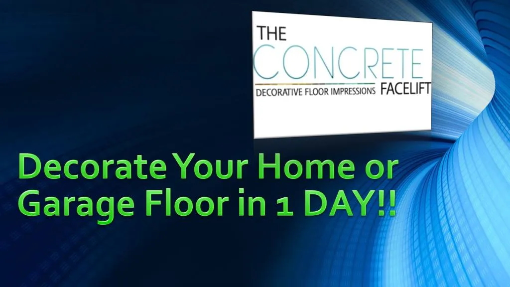 decorate your home or garage floor in 1 day