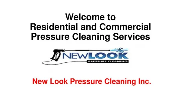 Residential and Commercial Pressure Cleaning Services