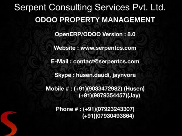 Odoo Property Management System