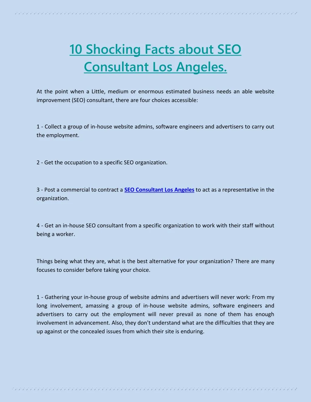 10 shocking facts about seo consultant los angeles