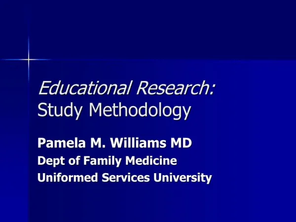 Educational Research: Study Methodology