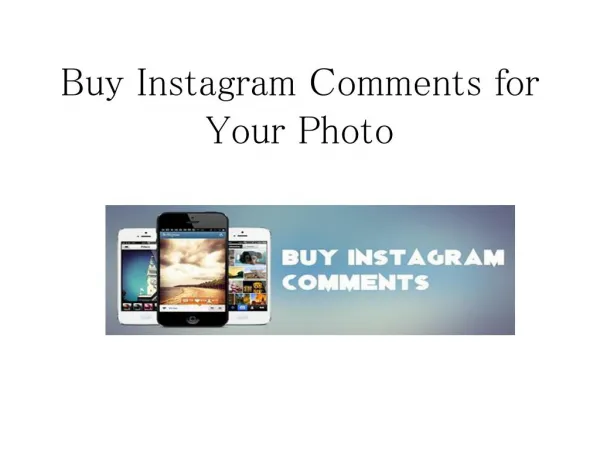 Buy Instagram Comments for Your Photo