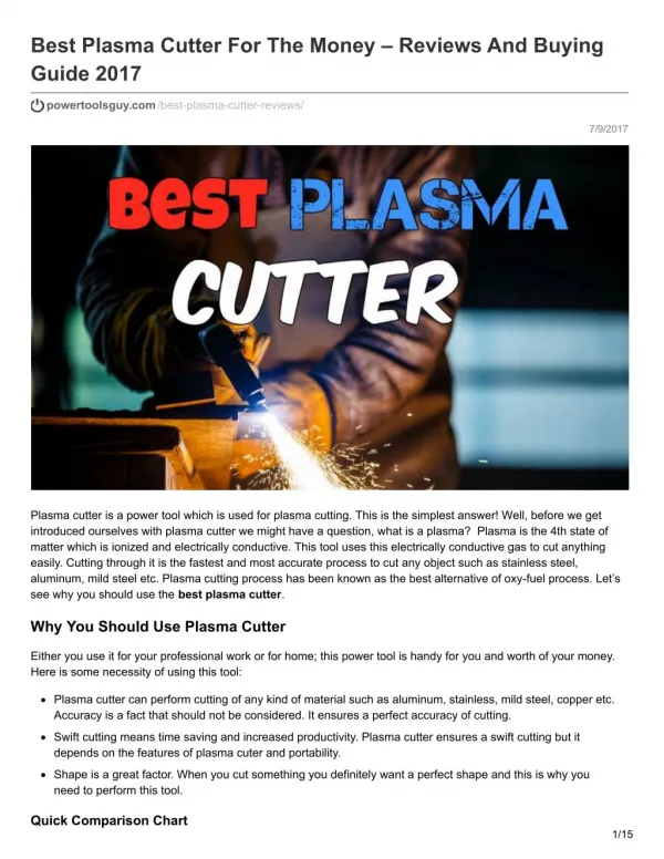 Best Plasma Cutter