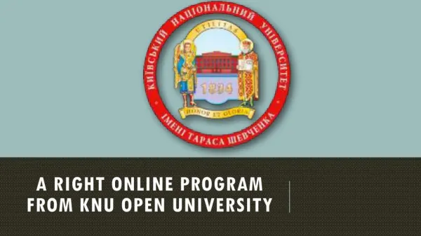 A Right Online Program from KNU Open University