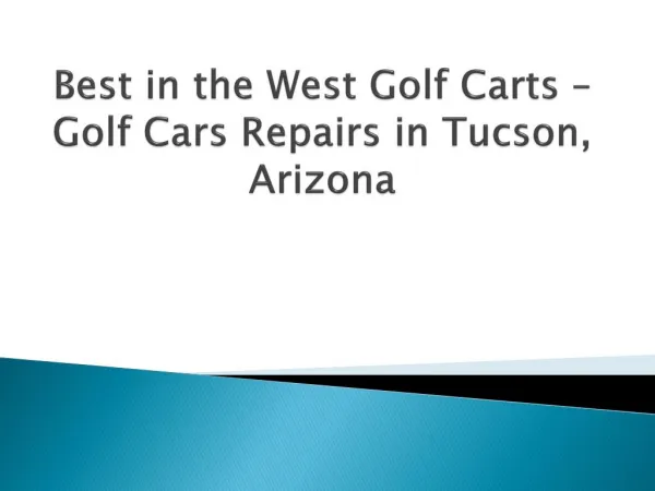Best In The West Golf Cars