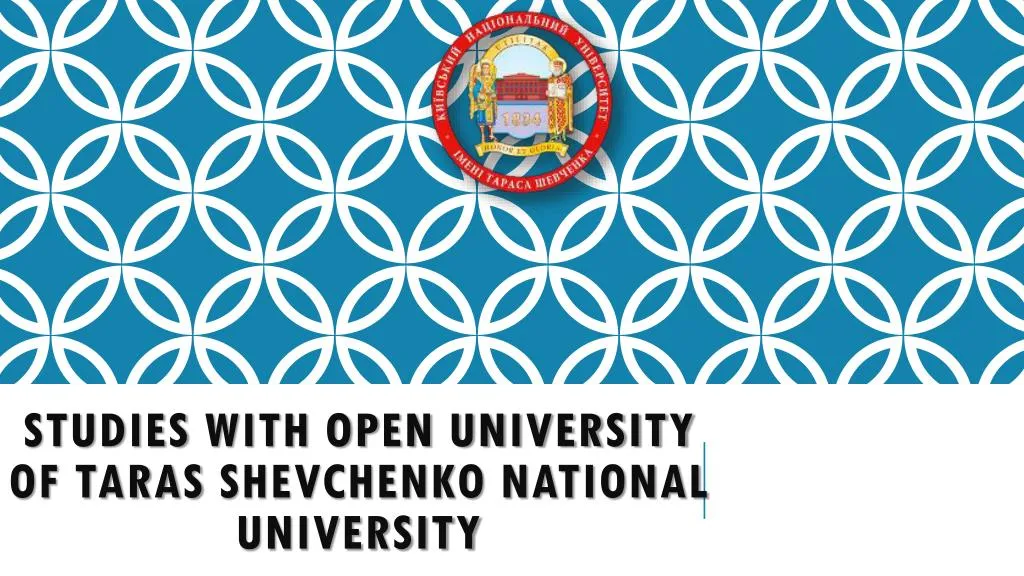 studies with open university of taras shevchenko national university