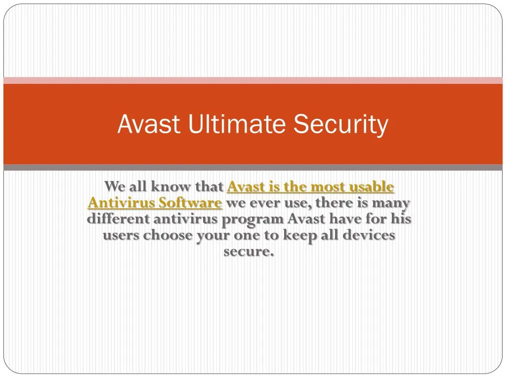 avast ultimate security