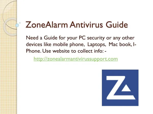 ZoneAlarm Guide for Setup Help
