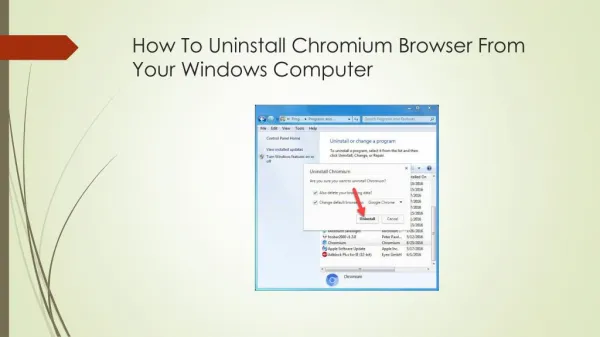 Uninstall Chromium Browser in Windows 10