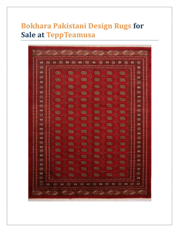 Bokhara Pakistani Design Rugs for Sale at TeppTeamusa NJ