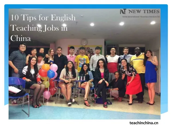 10 tips for English teaching jobs in China