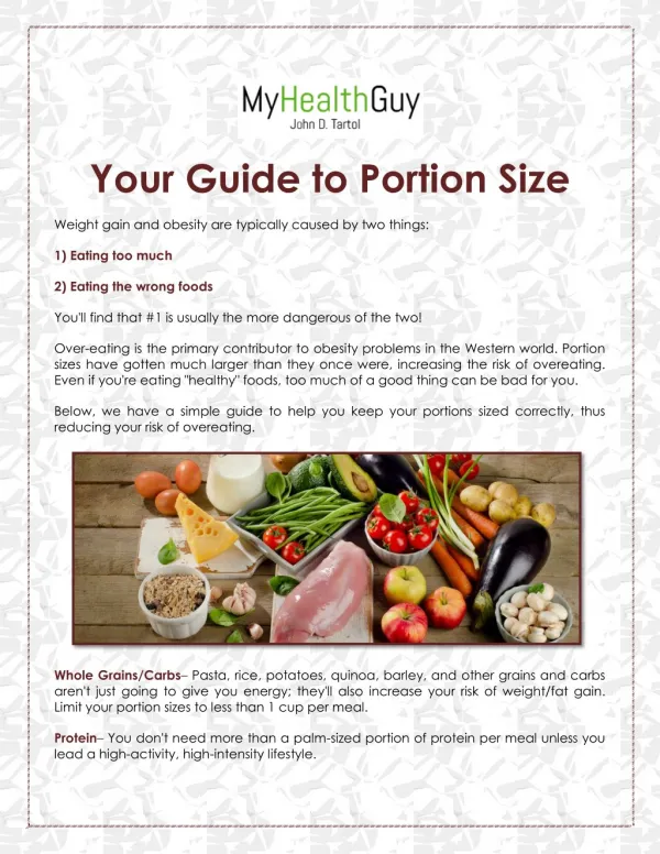 Your Guide to Portion Size