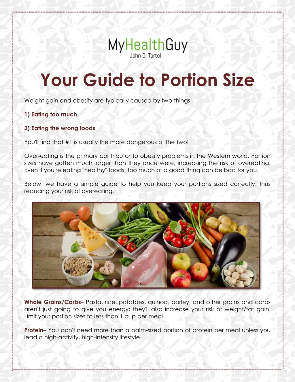 your guide to portion size