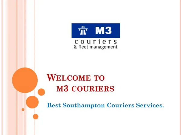 Courier Services in Southampton