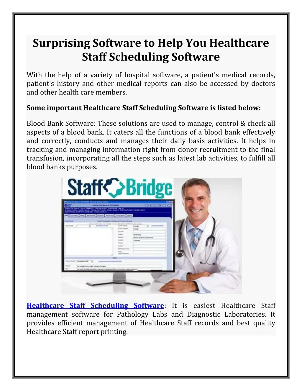 surprising software to help you healthcare staff