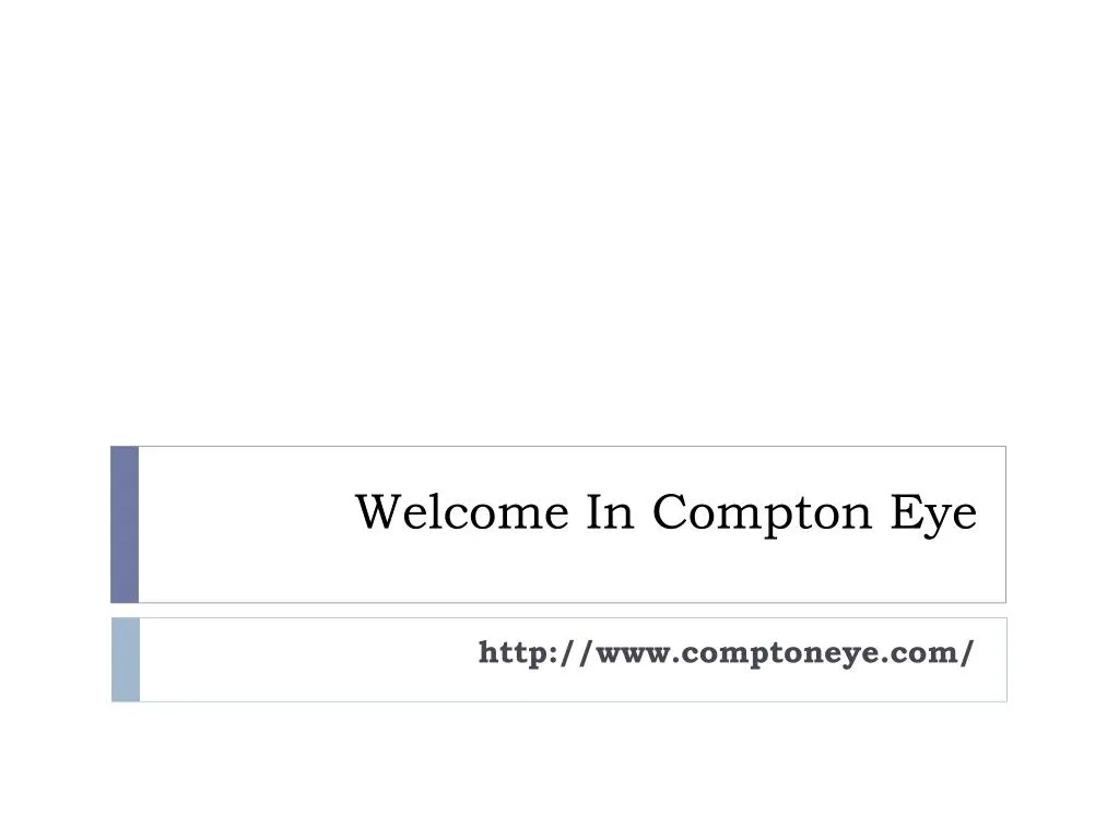 welcome in compton eye