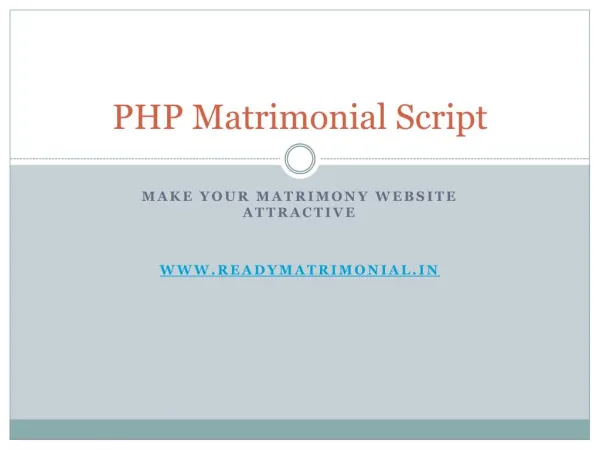 PHP Matrimonial Script