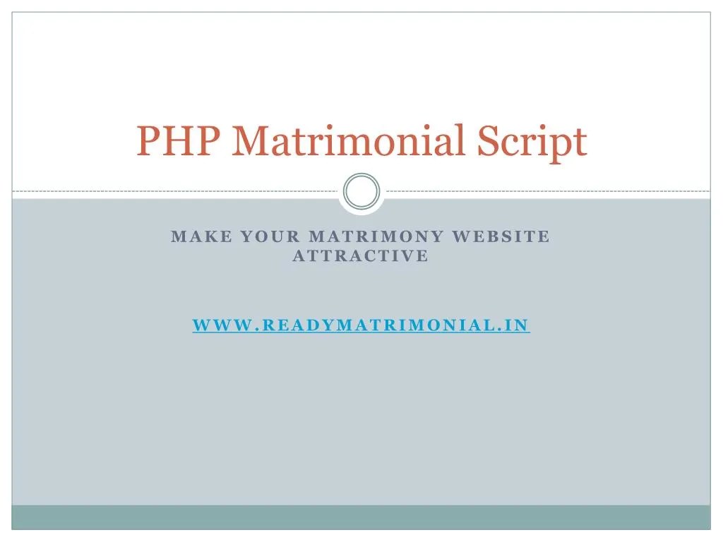 php matrimonial script