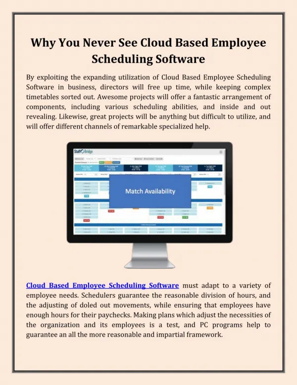 Why You Never See Cloud Based Employee Scheduling Software