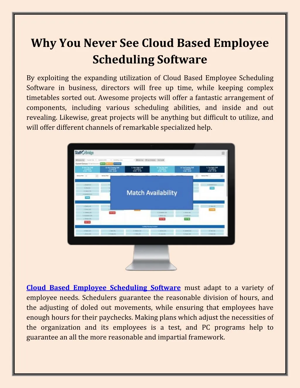 why you never see cloud based employee scheduling