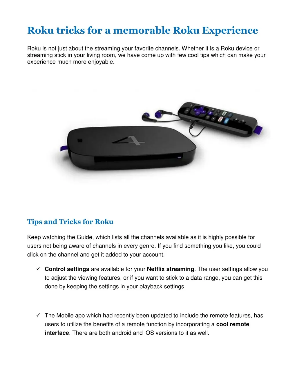 roku tricks for a memorable roku experience