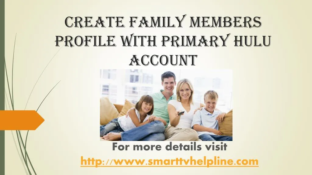 create family members profile with primary hulu account