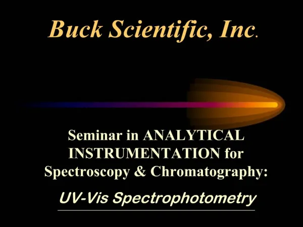 Buck Scientific, Inc.