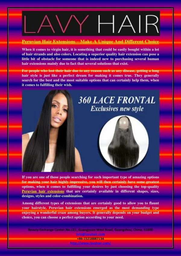peruvian hair extensions make a unique