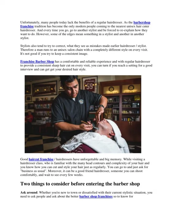 How to select a good barber shop