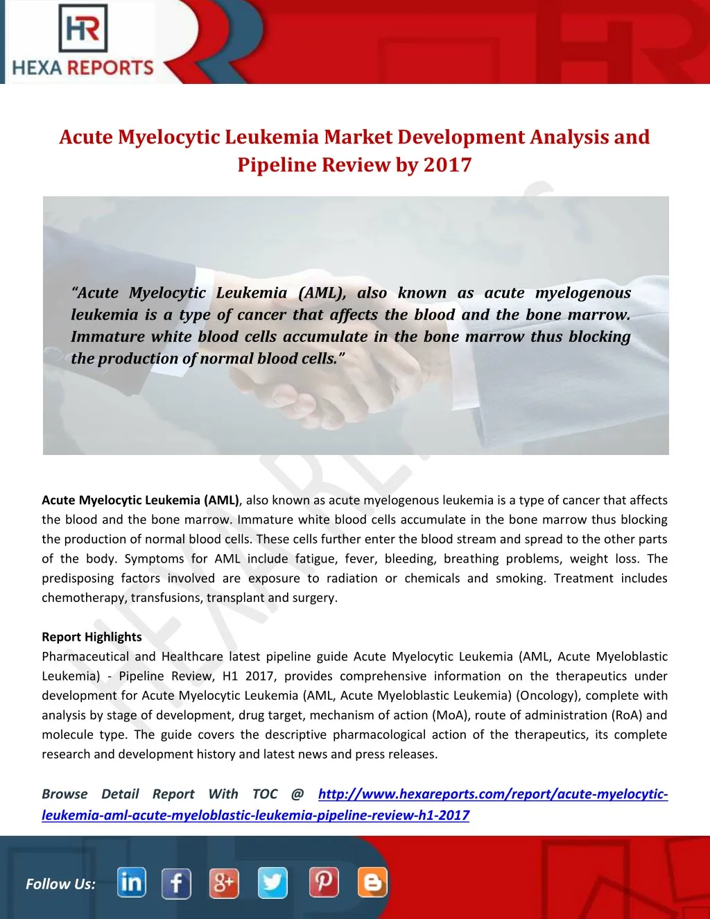 acute myelocytic leukemia market development