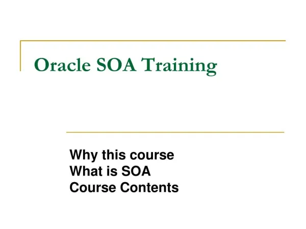 Oracle SOA 12c online training