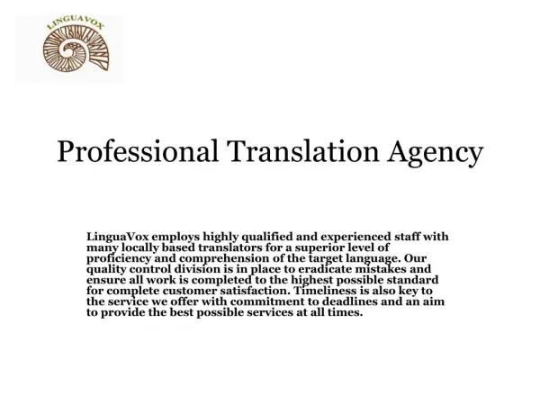 LinguaVox | Professional Translation Agency