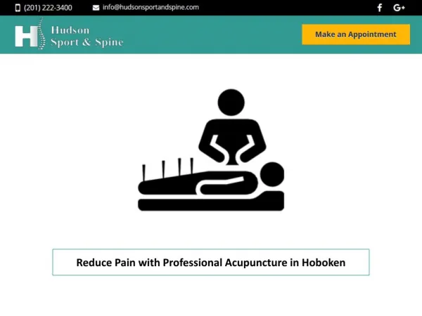 Reduce Pain with Professional Acupuncture in Hoboken